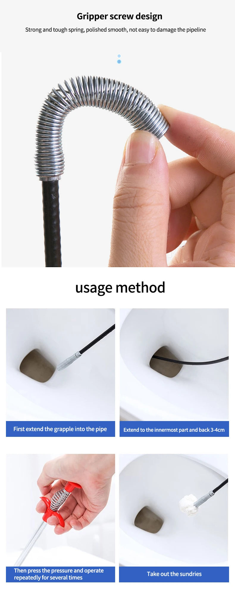 60cm Spring Drain Cleaner