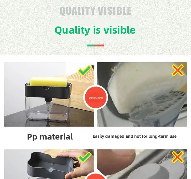 Soap Dispenser With Pot Scrubber