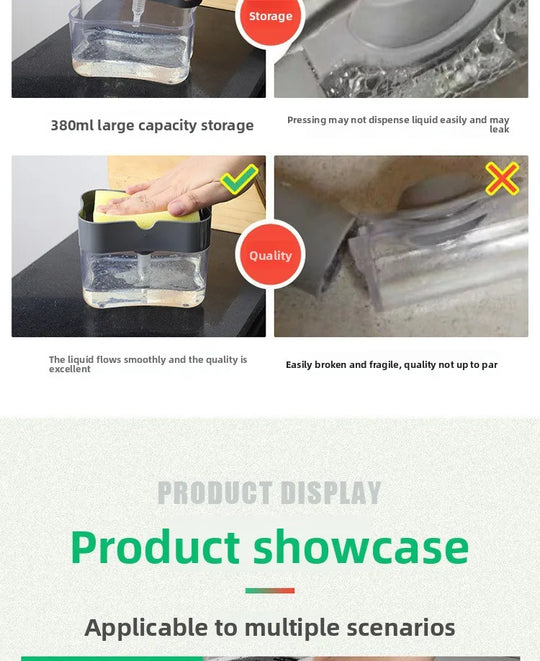 Soap Dispenser With Pot Scrubber