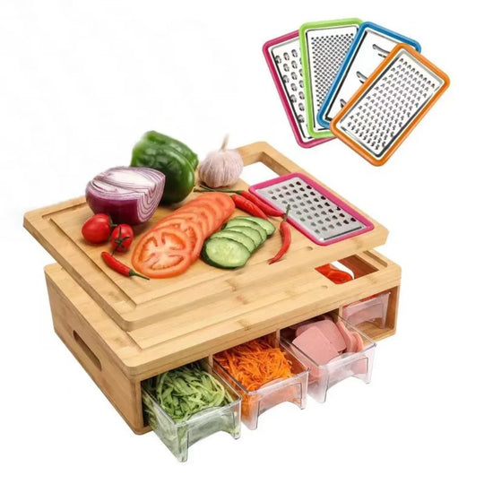 Multifunctional Bamboo Cutting Board