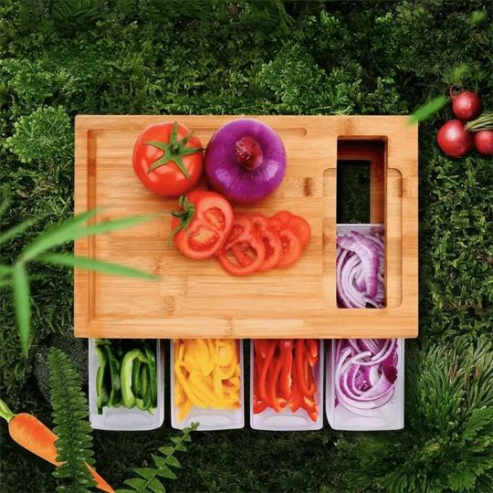 Multifunctional Bamboo Cutting Board