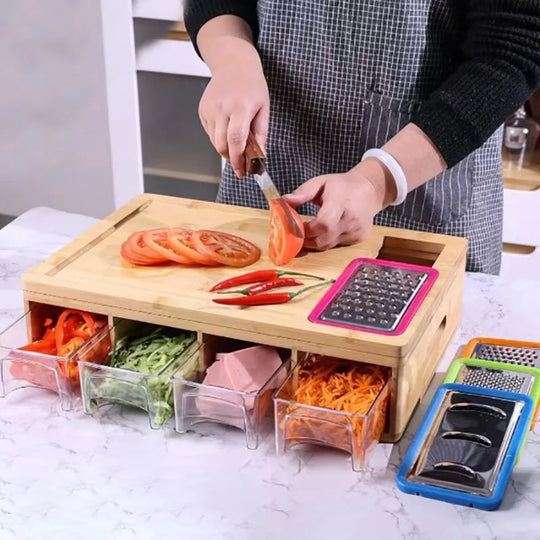 Multifunctional Bamboo Cutting Board