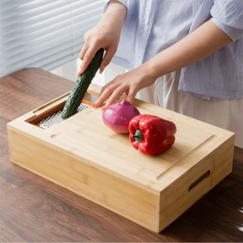 Multifunctional Bamboo Cutting Board