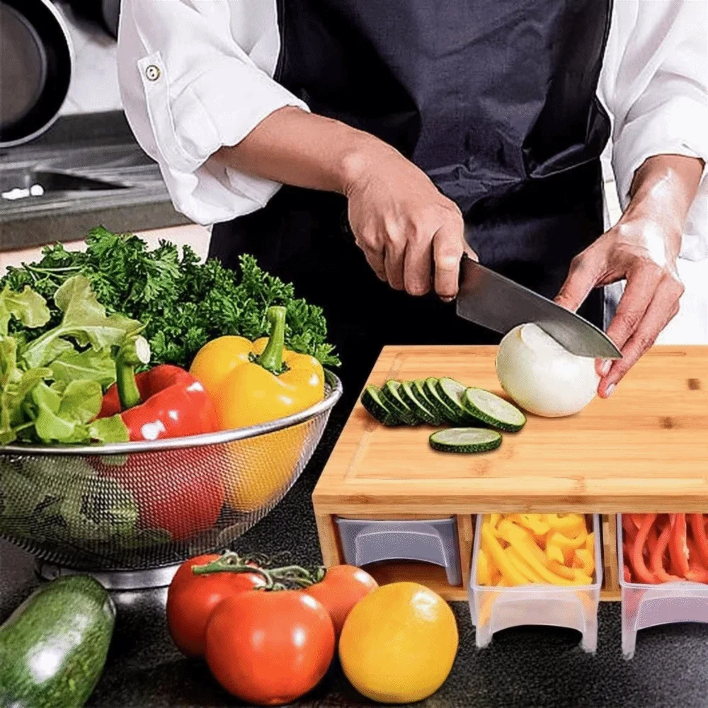 Multifunctional Bamboo Cutting Board
