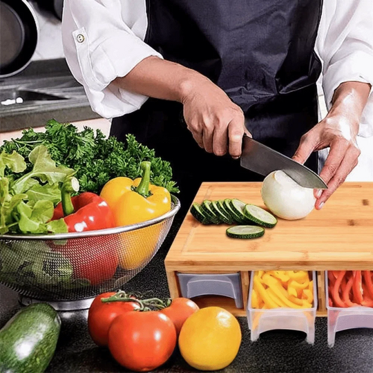 Multifunctional Bamboo Cutting Board