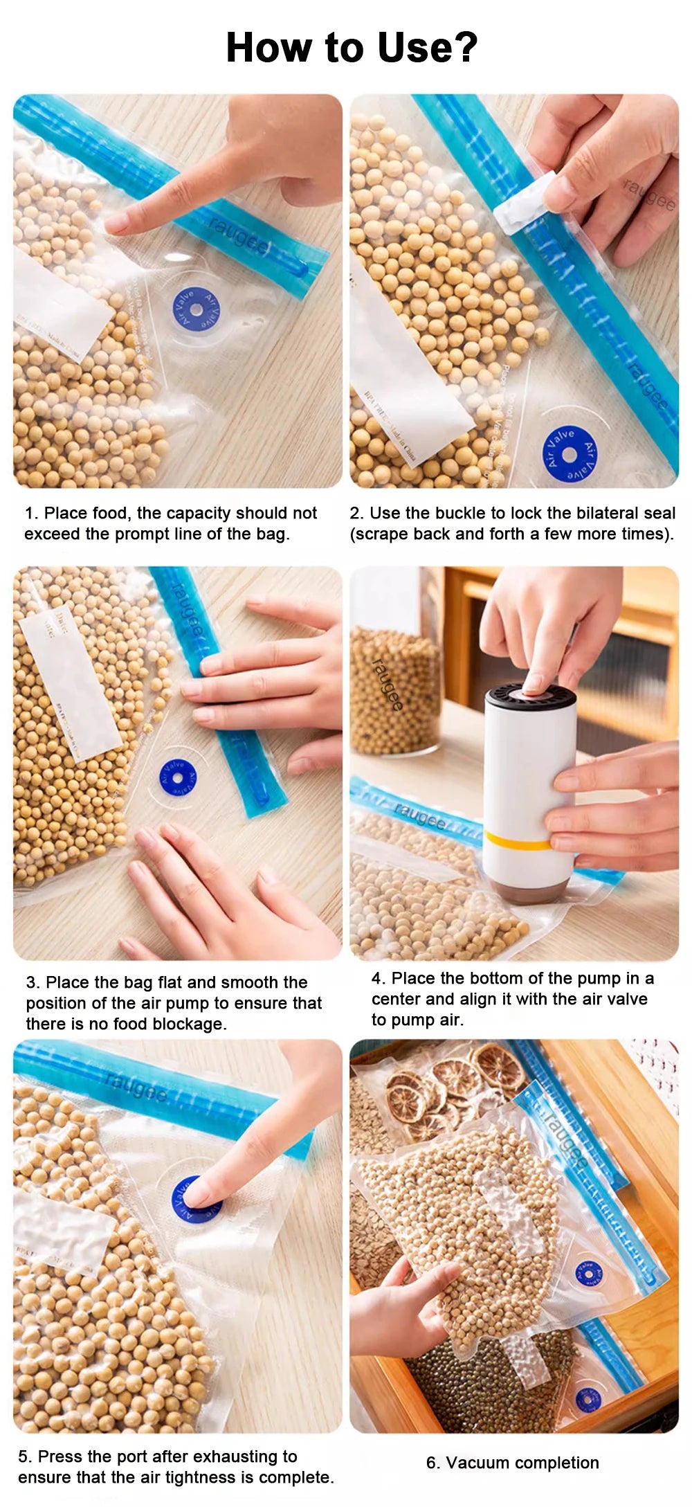 Vacuum Sealing Food Bags