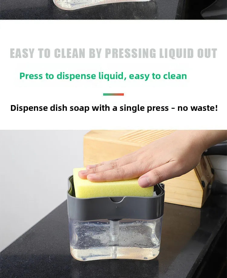 Soap Dispenser With Pot Scrubber