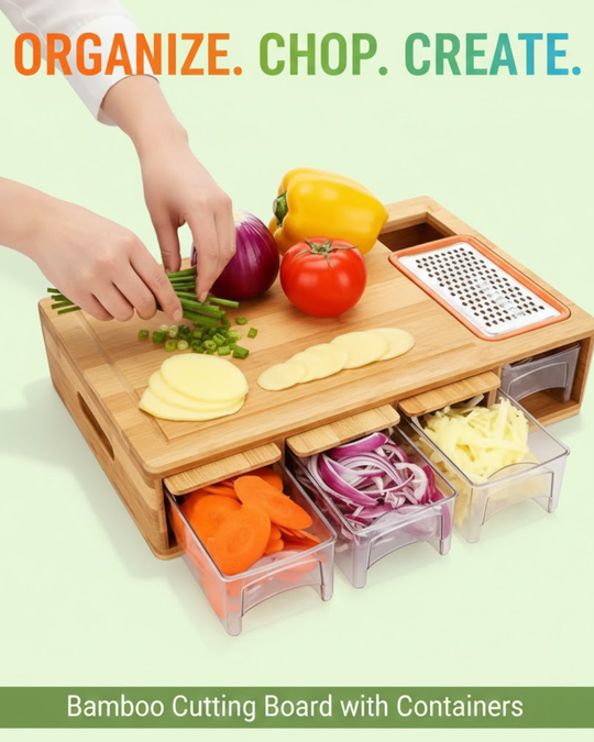 Multifunctional Bamboo Cutting Board